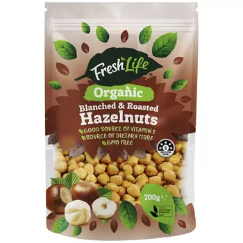 Freshlife Organic Blanched and Roasted Hazelnuts 700g